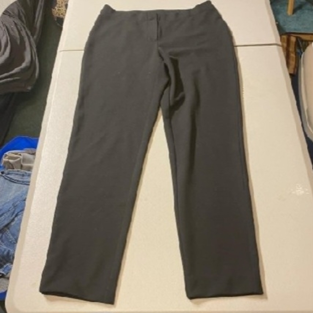 J. Jill Black Straight Leg Dress Pants Women's Size 8 Stretch Career Office EUC
